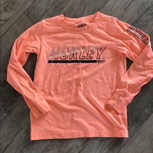 Boys Neon Orange Hurley Shirt